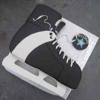 Hockey Skate Cake Here's my version of the hockey skate cake, as seen before.For my little brother who turned 16 yesterday.