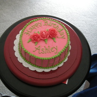 This Is My Second Cake That I Made In Wilton Course 1. 