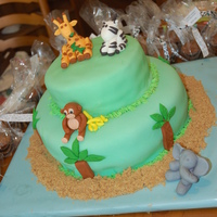 Jungle Baby Shower This cake was pretty fun to make, although there is not a ton of details on it. Since I was also hosting the baby shower I had a ton of...
