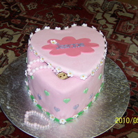 Jewelery Box This was for a little girl who turned 5. 3 layers of vanilla cake. Top layer were cut out in the middle to create "box". Covered...