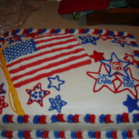 Flag A cake I did for 2 West Point Employees, one was retiring and one was moving.