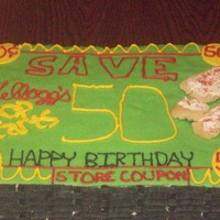 Coupon Birthday Cake It was for a co-worker of my wife's who they joke with about collecting coupons for pop-tarts. He's a nurse. It's a MMF top...