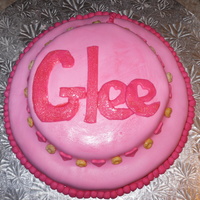 Glee Cake A pretty pink cake I made for the coolest Gleek I know, my sister. Cherry Chip with Raspberry buttercream and marshmellow fondant....