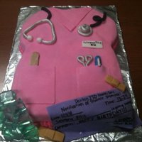 Nurse Cake I did this birthday cake for our school nurse!! it is all made out of fondant except for the ice, which i made out of Knox gelatin.