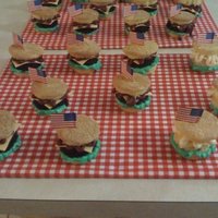 Hamburger Cupcakes I loved making these hamburger cupcakes!! the hamburger portion of the cupcake is chocolate cake. I made cheese out of fondant. I also made...