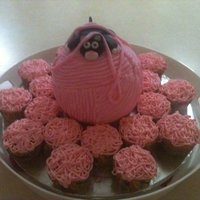 Cat And Ball Of Yarn Made this cake for a coworker who loves cats! i used the wilton ball cake pan for the ball of yarn. The cat and ball of yarn are made out...