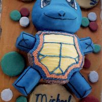 Pokemon's Squirtle I made this birthday cake last year for my grandson's birthday. He love's Pokemon, but I think he likes more that the arms and...