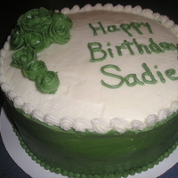 Sage Birthday Caterer asked for a cake to match the cake we provided for main event. I did this in buttercream, made with real butter.