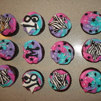 Multi Color Swirl Zebra Cupcakes Some quick cuppies for my cousins bday.