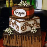 Chocolate Wedding Chocolate cake with buttercream icing.