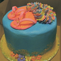 Luau My camera didn't seem able to take a good picture of this cake; the colors are all washed out. Shoes and lei are made of gumpaste. I...