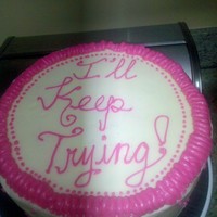 My Vow To Keep Trying This is no where near the very high standards/skill level of anyone here on CC but I promised myself to keep at it. I iced a cake dummy...