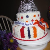 Princess Cake For Lydia My most requested cake - the 'Princess cake'. Requested colors were orange, red, and purple!