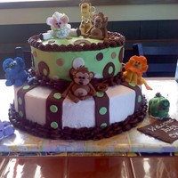 Baby Animals I made this for a girl at my work for her little baby due in Feb named Owen, the cake is choc with buttercream frosting and the animals are...