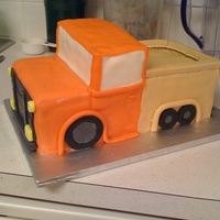 Candy Delivery Cake Chocolate cake with orange and tan MMF