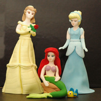 Disney Princess- Cinderella, Bell And Ariel Made these using PME people molds - my little girls love them -