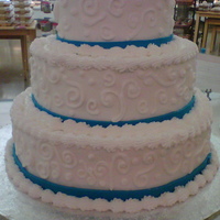 Swirly White Cake First wedding cake! :)
