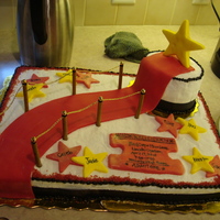Hollywood I did this cake for a pre-prom party. The theme of prom was red-carpet premiere!