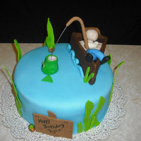 Sleeping Fisherman I made this cake for my brothers birthday :) My first human figurine