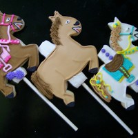 Horses Shortbread Sugar Cookie with Royal Icing detail