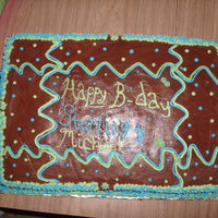 Blue/green Swirls On Chocolate Frosting (I Made When I Was 17) 