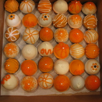 Swim Team Cupcake Bites Made for a swim team event. Colors are orange and white.