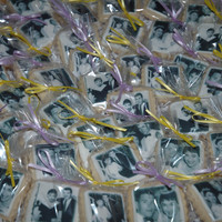 50Th Wedding Anniversary Cookies Made for my in-laws 50th. I used 4 of their black and white wedding photos. Their wedding colors were lavender and yellow.