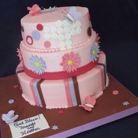 Girly First Communion I was so happy to make this cake, specially b/c it's the first time that my BC looks smooth like fondant ( at least to me lol ) , Just...