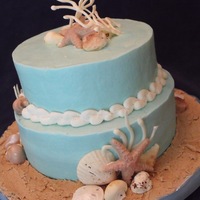 Jill's Shower Cake Iced with ABC, decorations are white chocolate, colored with petal dust. TFL