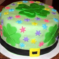 St. Patricks Day Cake I had a lot of fun making this cake, I was inspired by another cake I saw here on CC. It's an 8in 3 layer devils food cake with Bailey...