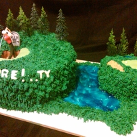 Over The Hill Golf Cake This was for a young - over the hill man who turned 40..
