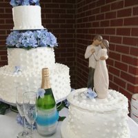 My Wedding Cake i made this cake for my own wedding. I used vanilla BC. The seperate layer was a coconut creme cake with vanilla BC