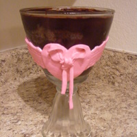 Chocolate-Tini This is "Death by Chocolate" cake covered in layers of Raspberry Smirnoff Ganache. We made the cup from a ice cream cup and a...