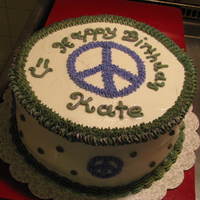 Peace Sign peace sign with tye dyed border