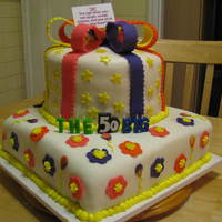 50Th Birthday Cake 2 tierd