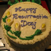 Easter Cake calla lilys made from fondant with brushed with gold dust