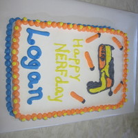 Nerf Gun Cake My nephew wanted a Nerf gun cake for his birthday - so here it is! I actually had to have my 10-year-old son draw me a gun to use as a...