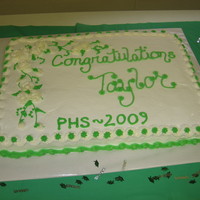 Graduation Basic graduation sheet cake frosted with BC.