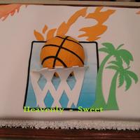 Basketball My first cake decoration in 3-D. For a very special little boy and teammates. It was a lot of fun to make this one!!!