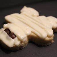 Gingerbread Man Mummy Cookies! I made Mummy cookies with gingerbread man cookie cutters.