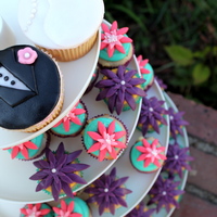 Bridal Shower Flower Minis Plus Bride And Grrom Hey Guys!! I made some bridal shower cupcakes. 2 Different flowers and a bride and groom! White Chocolate Raspberry cake from scratch with...