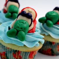 Disney Princess: Ariel Cupcakes I made 18 ariel cupcakes.