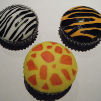 Jungle Cupcakes chocolate cupcakes with fondant covering