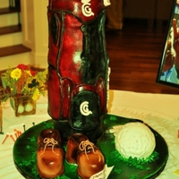 Jim Teegarden Sculpted Golf Bag Cake This cake was sculpted based off his actual custom golf bag for his 40th birthday bash in Boulder, Colorado. I also made his custom golf...