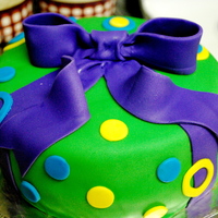 My First Fondant Cake I am taking the Wilton cake classes and this is one of my cakes from Level 3 (Fondant).