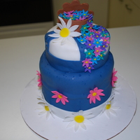 Wilton Final Cake - Level 4 This is my final cake of all my Wilton classes. It's yellow cake with vanilla buttercream icing and covered in fondant. It was my...