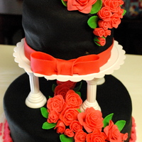 Final Level 3 Cake It's a little crooked and had an accident in the car on the way home. Hopefully I'll get better in time!