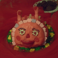 Love Buzz A pink vanilla cake with Strawberry fondant.(It's a baby bug called 'Love Buzz')