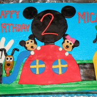 Mickey Mouse Clubhouse Buttercream Frosting, Fondant clubhouse and characters