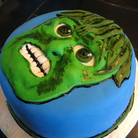 Hulk Cake This was my first attempt at using fondant. My 3 year old wanted an Incredible Hulk cake for his birthday and this is what I came up with...